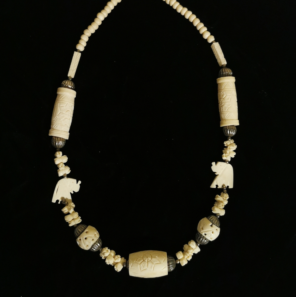 Carved Bone Necklace